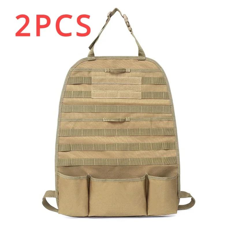 Universal Car Seat Back Organizer Tactical Molle Car Seat Organizer Storage Bag Self-driving Hunting Seat Cover Bag Accessories