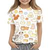 Kids Animal Print Crew Neck Short Sleeve Casual Loose Fit T Shirt Top Soft Comfortable Fabric Suitable for Everyday Wear