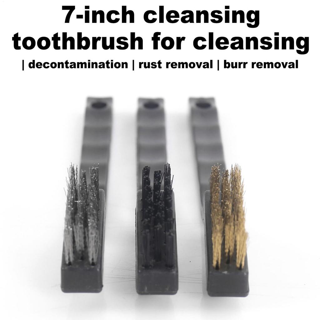 Wire Brush Anti-Rust Brass Wire Brush Brass Scrubber With Ergonomic Curved Handle Long-Lasting Rust Removing Toothbrush For Bike