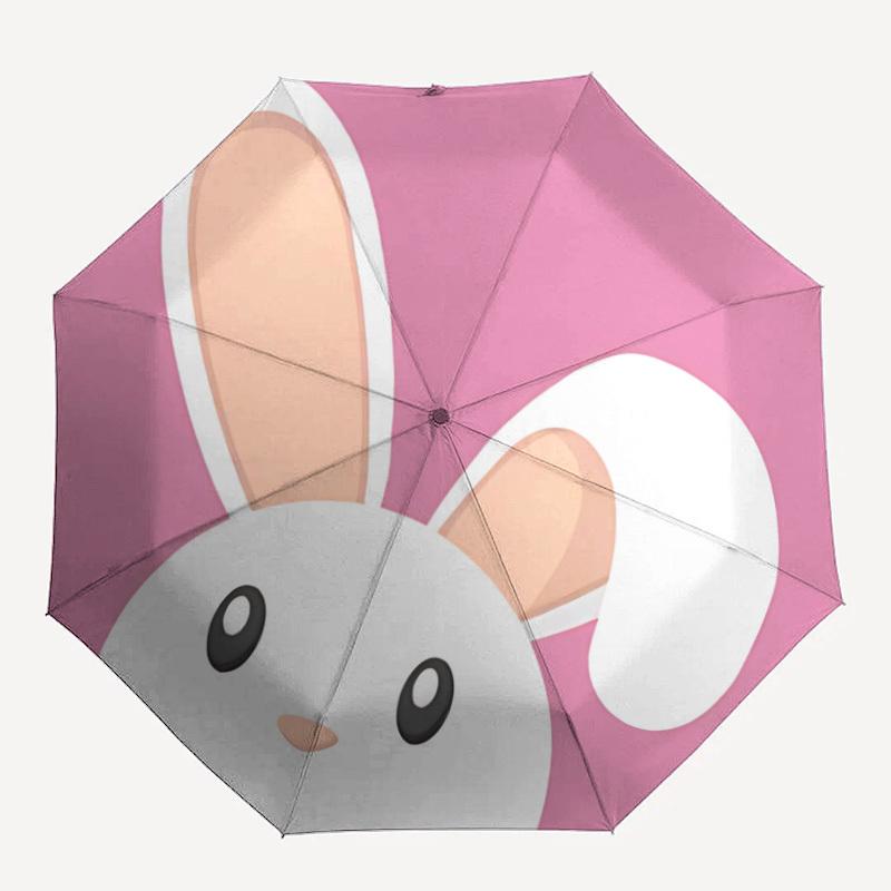 1pc Rabbit Automatic Open/Close Folding Umbrella - Compact 8-Rib Design, Daily Use, Perfect Gift for Friends & Family yy260327077