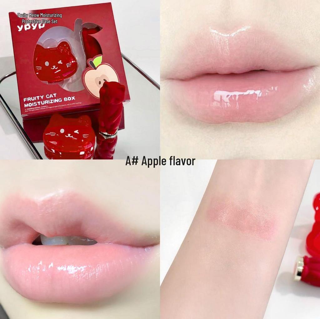 YPYP Fruity Meow Lip Care Set: Moisturizing & Hydrating Cat Lip Balms for Plump, Smooth Lips