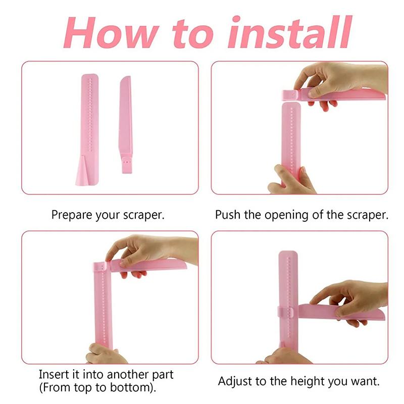 Cake Scraper Convenient Adjustable Fondant Spatulas Cake Edge Smoother Cream Decorating Diy Bakeware Tableware Kitchen Cake Tool