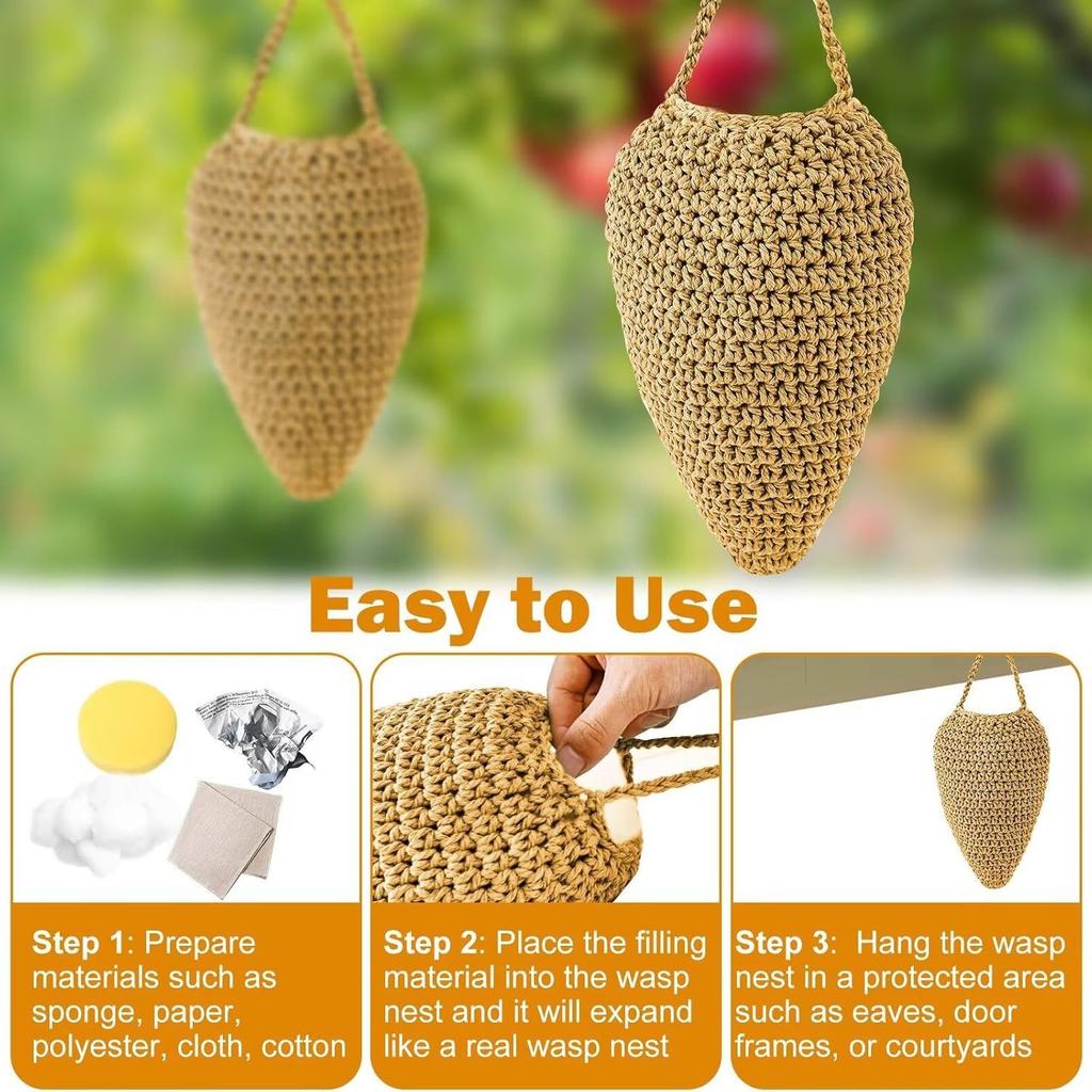 1 PC Outdoor Hanging Artificial Bumblebee Nest Bait, Eaves and Corridor Beehive Decoration, Holiday Gift