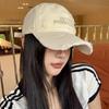 Korean Letter Baseball Hat Alphabet Embroidery Holes Peaked Cap Casual Snapback Cap  Men Women