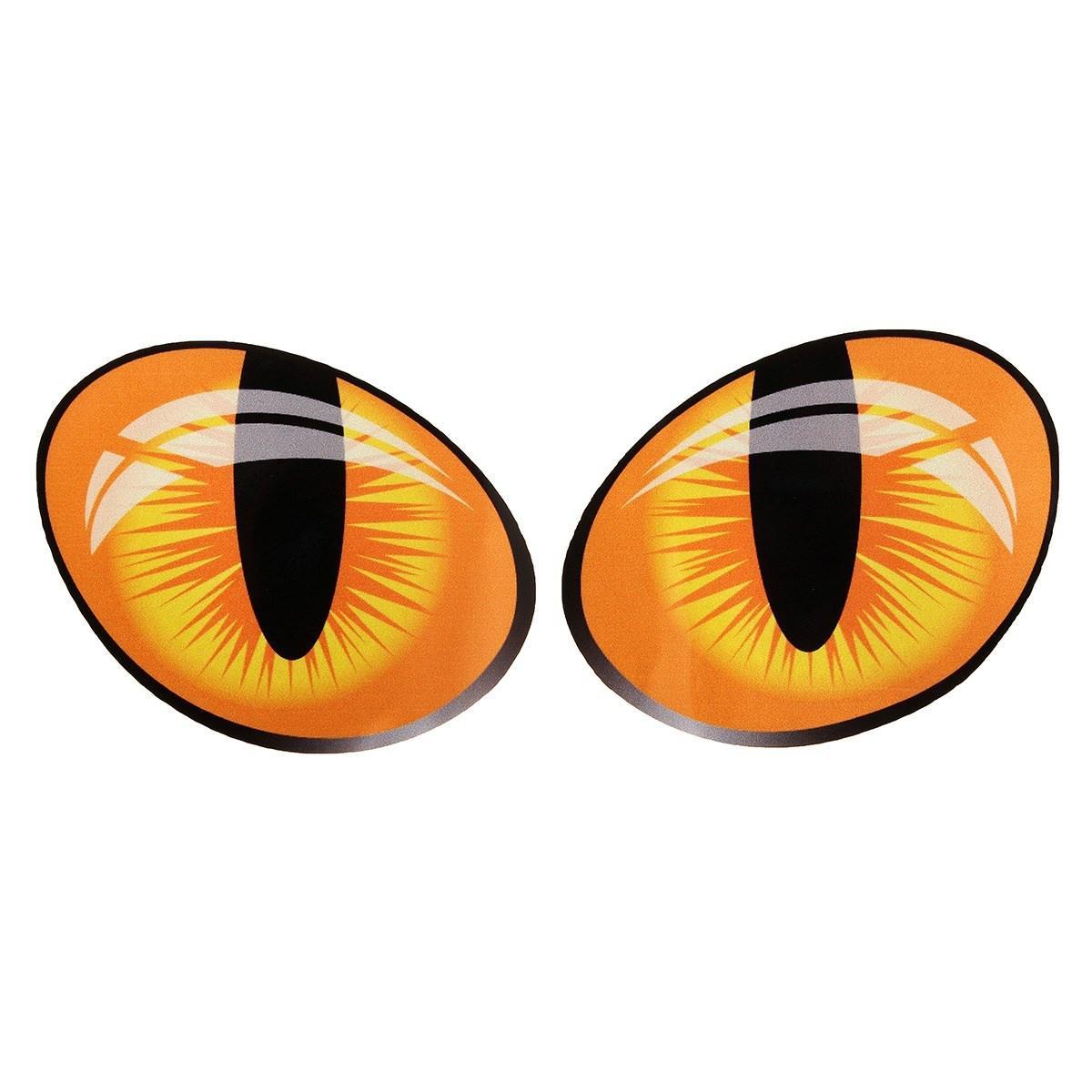 

1 пара 3D смішних світловідбиваючих котячих очей Наклейки для автомобіля Голова вантажівки Двигун Дзеркало заднього виду Вікно