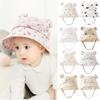 Summer Baby Bunny Ear Sun Hat - Printed Gauze Fisherman Hat for European & American Children