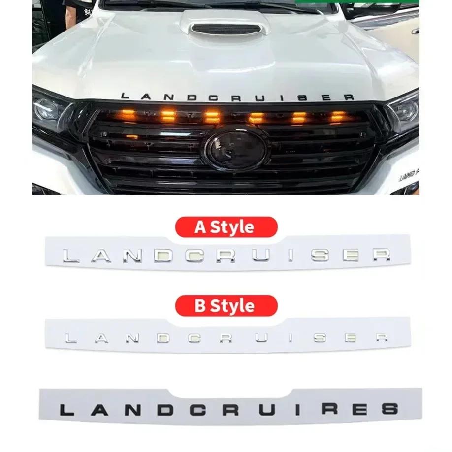 3D ABS Letters Sticker Hood Emblem Badge Exterior Modification Accessories For 2021-2023 Toyota Land Cruiser 300 LC300 VXR GXR