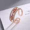 BELLA BOX Opening Resizable Rings For Women Zircon Engagement Party Fine Jewelry Gift