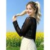 Women's Cardigan Jacket, Summer Lightweight Breathable Lace Tie Shawl, Fashionable Versatile Short Cardigan Jacket, Outerwear for Slip Dresses
