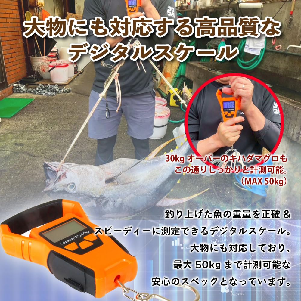 Oritaki Fishing Tackle 50kg MAX Waterproof Digital Fishing Scale (ori-783941)