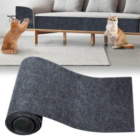 39.4"x15.8" Cat Scratching Mat Self-Adhesive Trimmable DIY Cat Scratcher Pad for Couch Wall Doors Cat Trees Anti-Scratch Furniture Protector