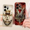 For Oppo Reno14 Pro Case Cover Luxury A-Z Letters 2D Painted Silicone Bumper For Oppo PKZ110 CPH2739 Casing