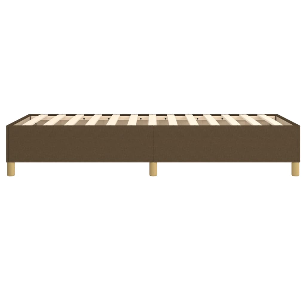 Box Spring Bed Frame Dark Brown 90 x 190 cm Fabric