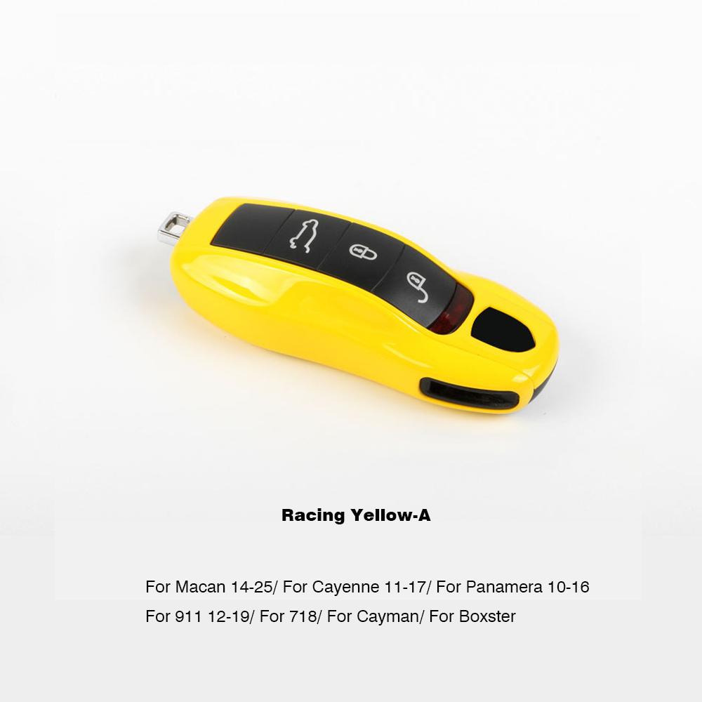 For Porsche Panamera Cayenne Macan 718 Cayman Boxster 911 Taycan Car 92 Personalized Key Case Protective Shell Remote Fob Cover