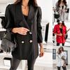 Damen Locker Langarm Umlegekragen Polyester Urbaner Stil Blazer Mantel