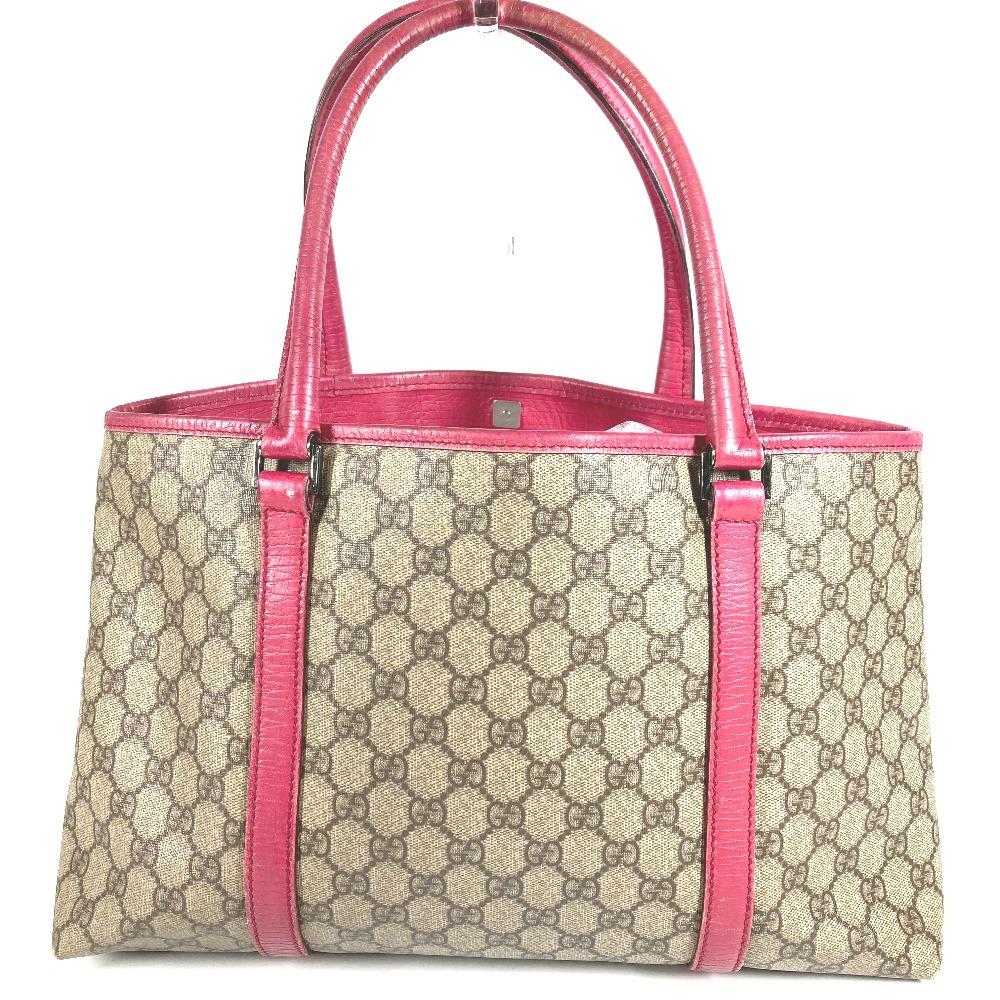 GUCCI 114595 Logo GG Supreme Bag Shoulder Bag Tote Bag pink/Beige