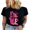 Polyester 100% Lip Love Men's and Women's Short-sleeved Clothing Round Neck Short Sleeve T-shirt, Knit Graphic Women Clothes Summer
