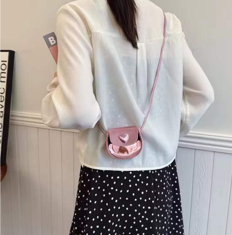 Small Shoulder Bag Cute Coin Key Earphone Case 2025 Summer New Mirror Lipstick Purse Mini Pu Crossbody Bag for Girls Kids