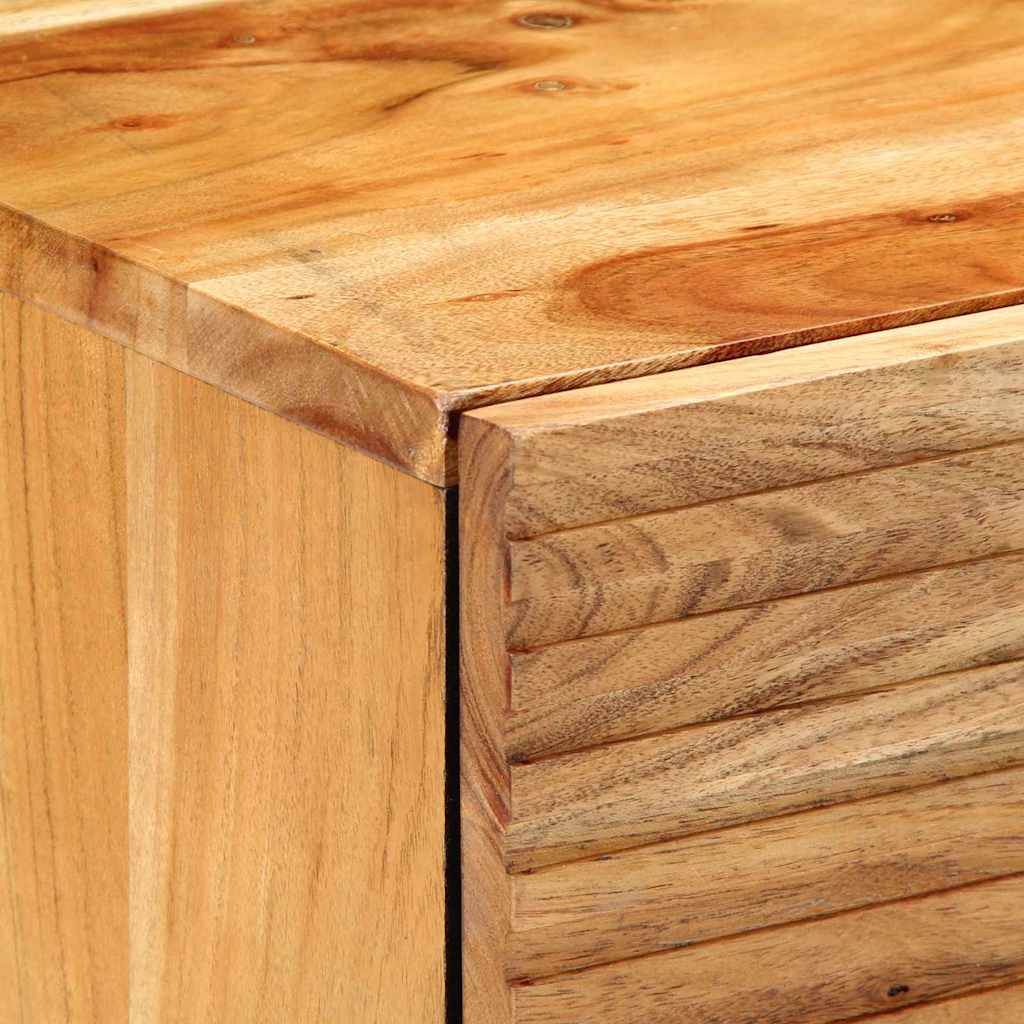 Bedside Cabinet in Brown 50 x 33 x 60 cm Solid Acacia Wood
