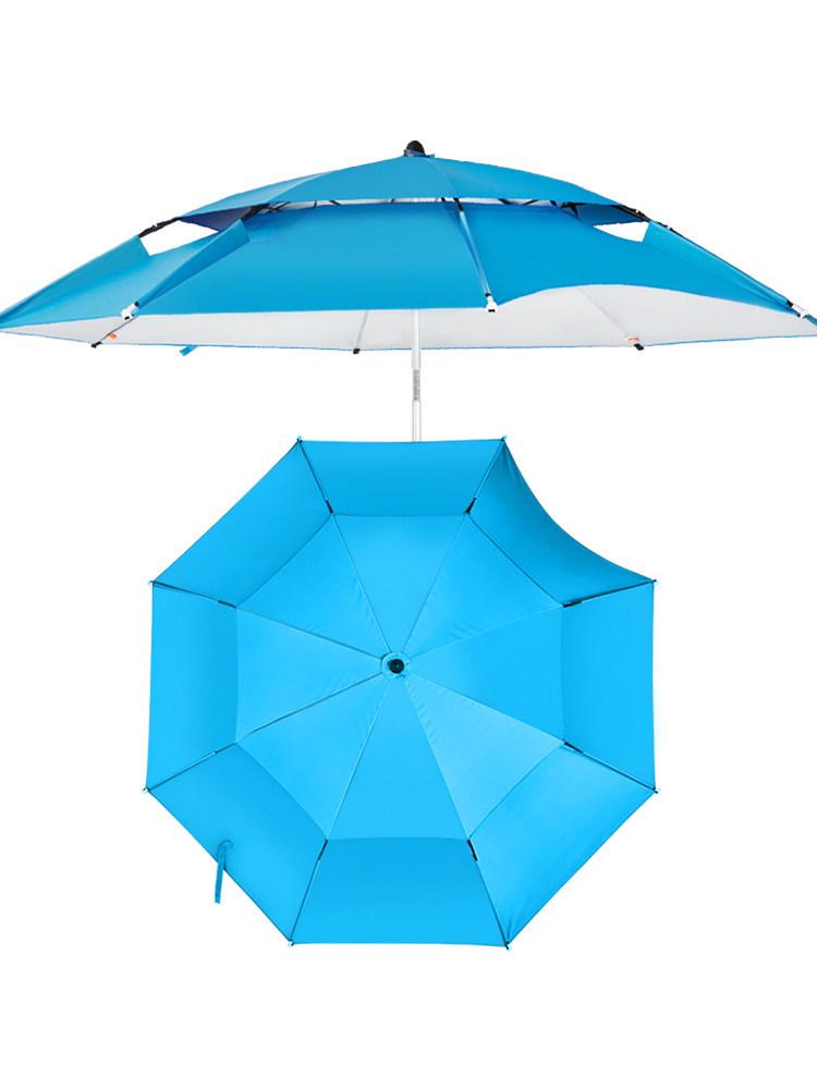 Large Three-Fold Fishing Umbrella - Universal Sun & Storm Protection, Outdoor Sunshade