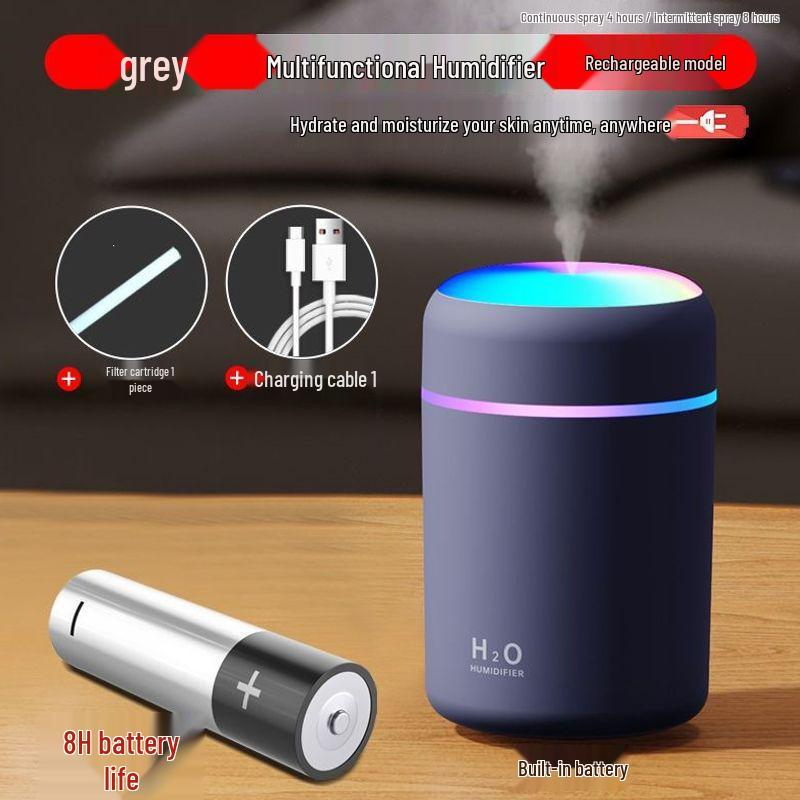 USB-Powered Silent Mini Humidifier for Home and Bedroom, Large Mist Volume, Air-Conditioned Room Aromatherapy Device.