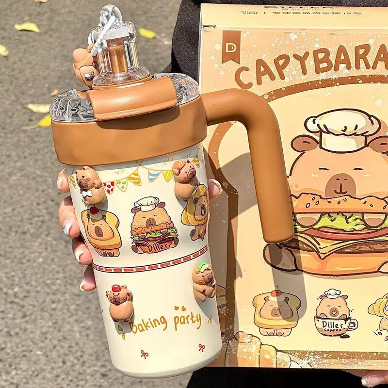 Diller Capybara 800ml Dual-Drink Insulated Handle Cup