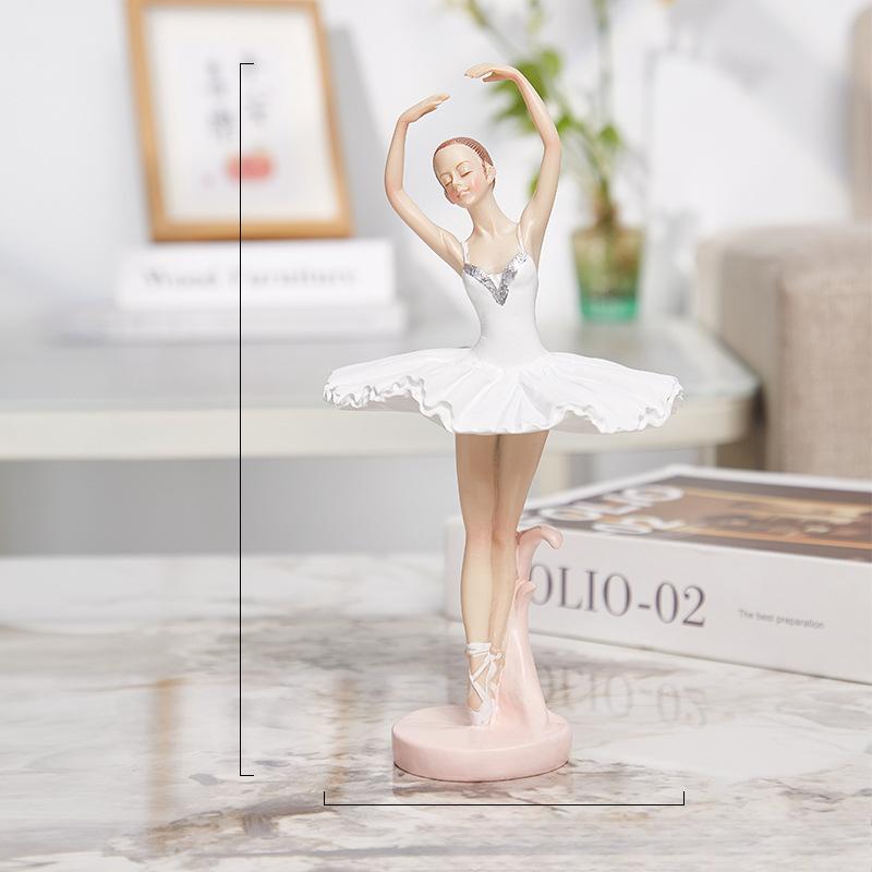 

Ballet Dancer Girl Ornaments Creative Dancing Girl Room Bookcase Small Decoration Birthday Gift Resin Crafts