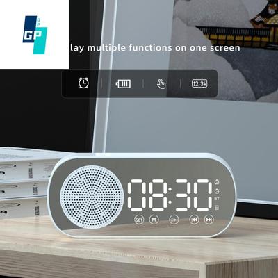 Subwoofer Speaker, Wireless, Mirror Alarm Clock, Multi Function, Bluetooth, FM Radio, Portable, Accessories, Support TF Card