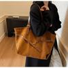 Vintage matte large-capacity tote bag women's autumn fashion versatile high-end single shoulder armpit bag