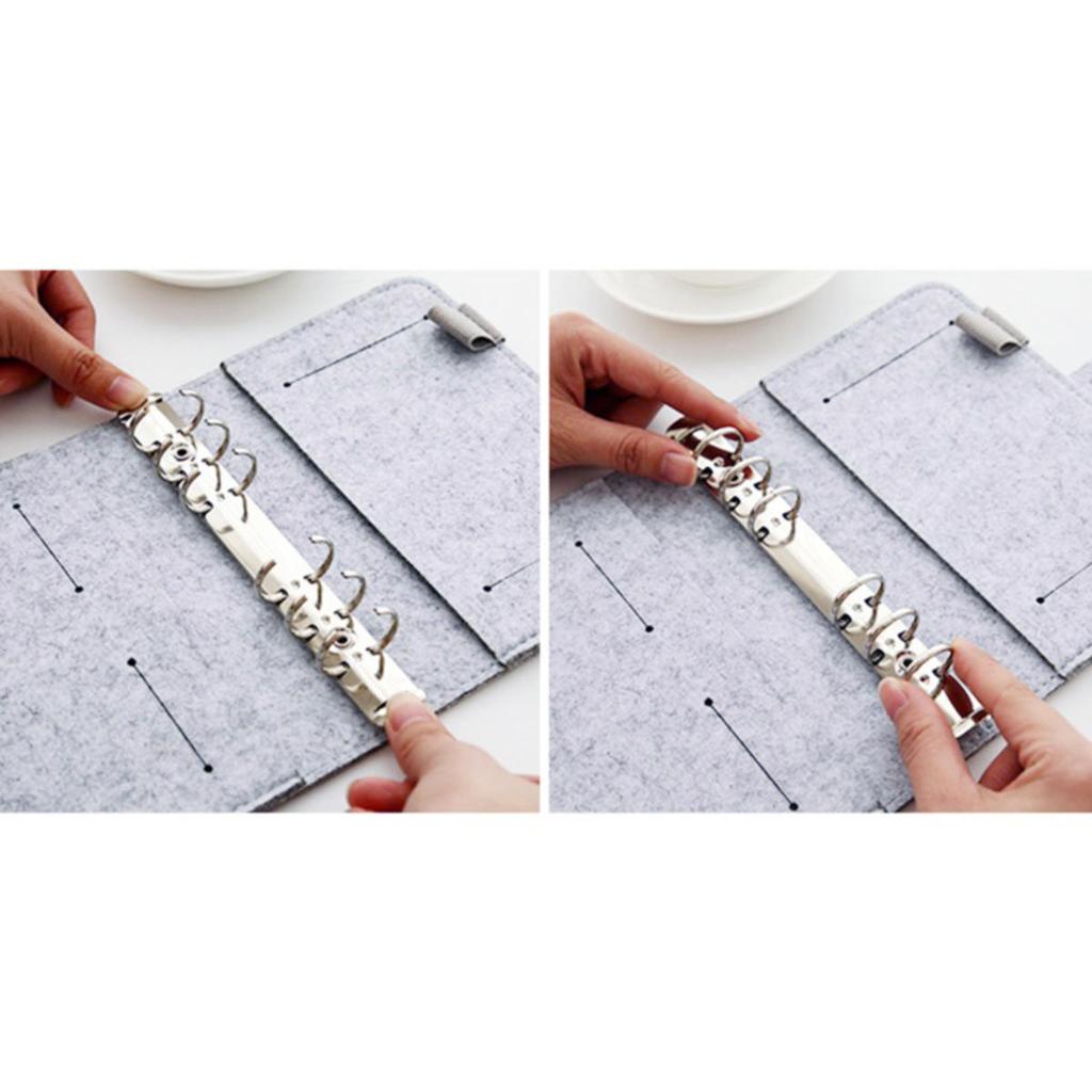 A5 A6 No Inner Pages Felt Shell Fabric Notebook Loose Leaf Notebook Inner Page Ring Binder Stationery Gift Student Supplies