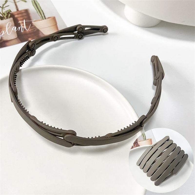 

Телескопическая повязка на голову Портативная складная заколка Женская Волшебная Нескользящая повязка на голову Ободок для волос с зубцами Модные аксессуары для волос