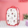 1Pcs Christmas Red Black Plaid Snowman Pop-Up Laundry Hamper Expandable Mesh Hamper Basket for Room Bedroom Bathroom Organization Contemporary Storage