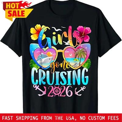 Girls Gone Cruising 2026 Cruise Vacation Trip Funny Besties T Shirt Vintage Designer Clothes Breathable Fashion Casual