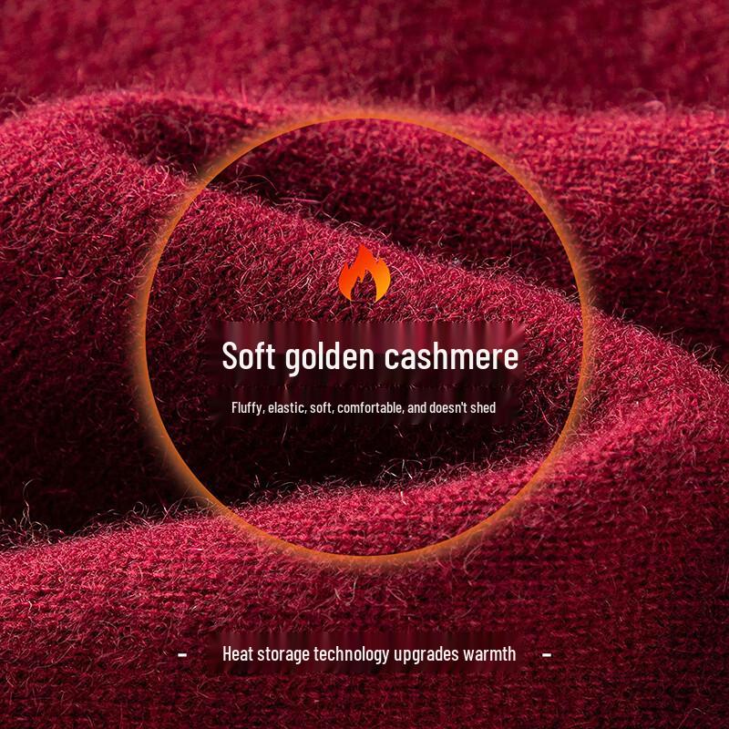 FAPAI Men's Round Neck Cashmere Blend Sweater