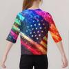 Children's Fashion Printed Round Neck Three-quarter Sleeve Top Casual T-shirt