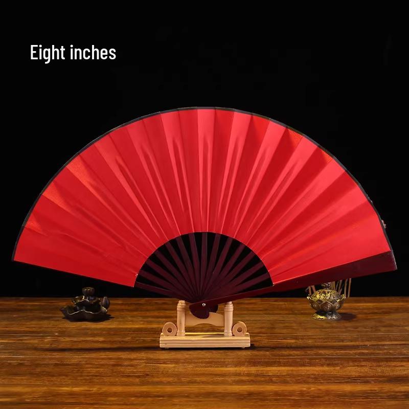 Özelleştirilebilir Çin Tarzı Çocuk Bambu ve İpek Katlanır Yelpaze - Boş Seçenekli Antik Hanfu Tasarımı