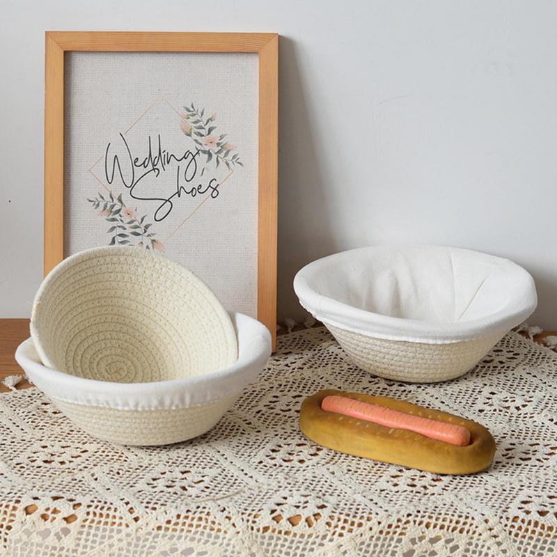Round or Oval Bannetons for Home Baker Bread Proofing Basket Cotton Rope Dough Fermentation Basket Bread Baking Tools