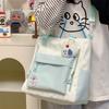 Neue süße Windkontrastfarbe Schultertasche große Kapazität frische niedliche Handtasche Student Pendeln Klasse Umhängetasche Frau
