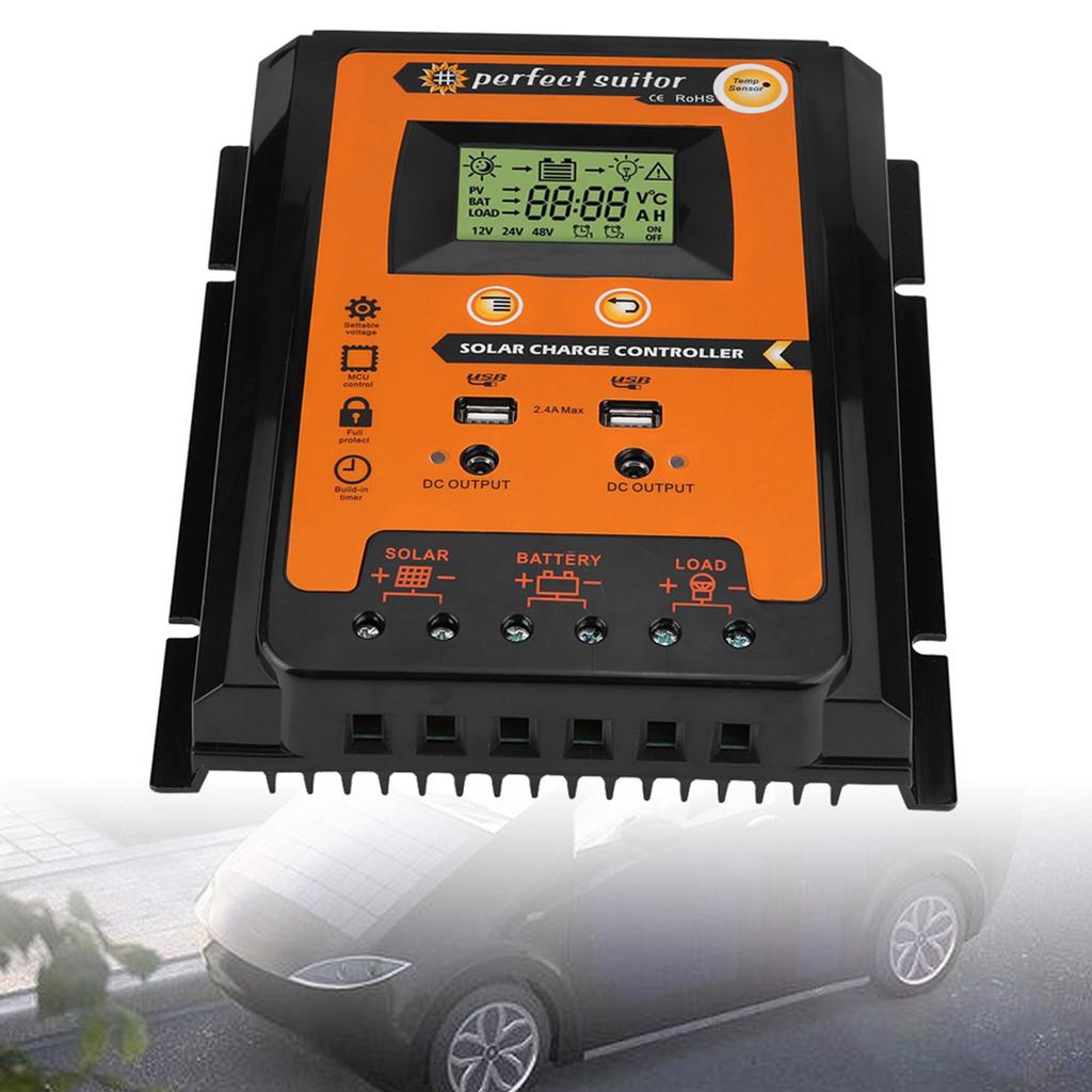 12V24V 70A PWM&MPPT Short Version Solar Charge Controller Solar Panel Battery Regulator Dual