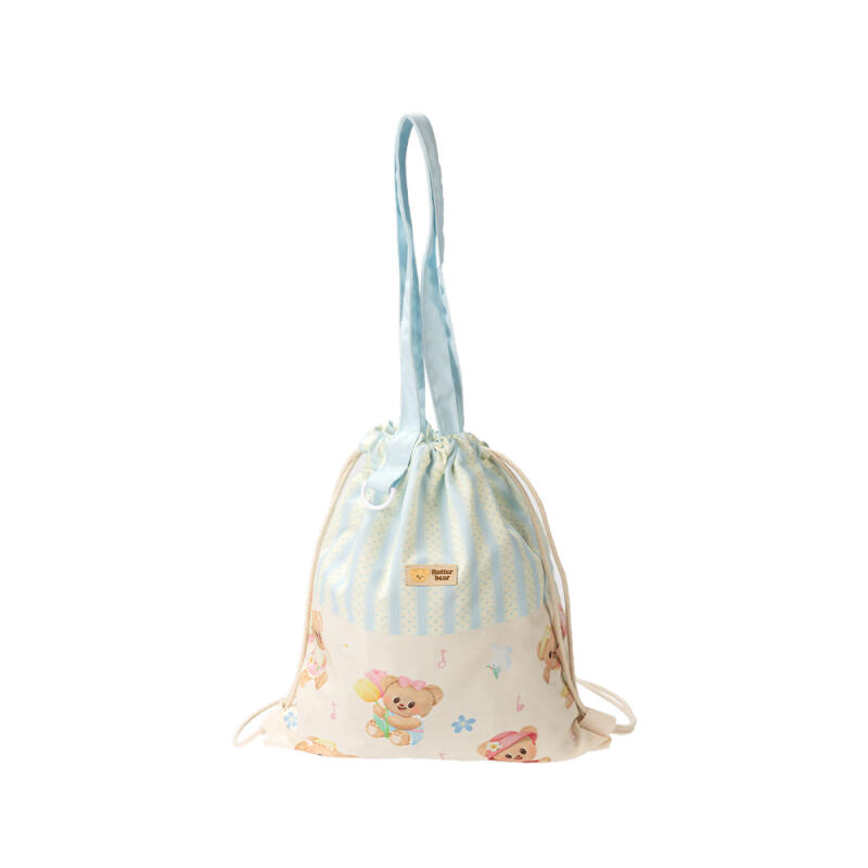 

Butterbear String Pouch Cute Fukujori Mini Bag beige