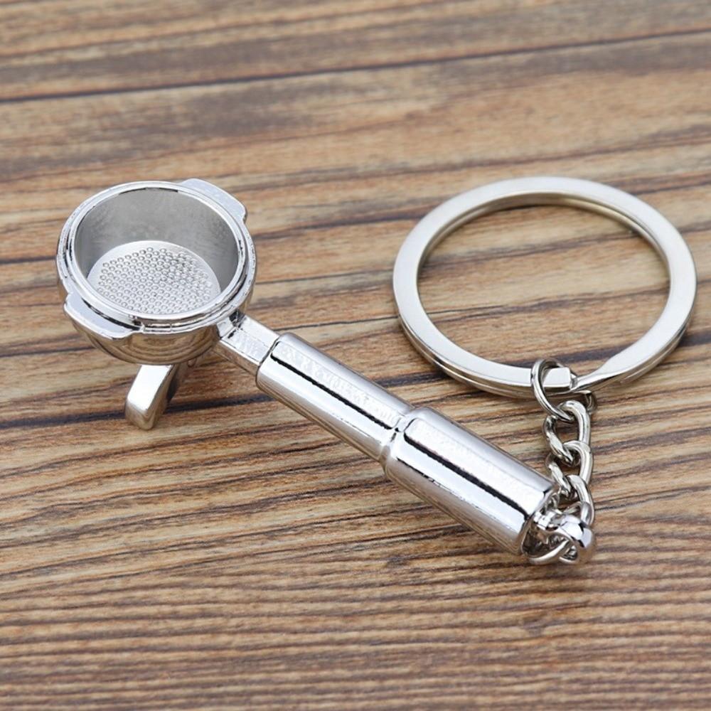 Kreativer 3D Kaffee Schlüsselanhänger Metall Mini Größe Moka Kanne Schlüsselanhänger Barista Schlüsselanhänger Kaffee Liebhaber