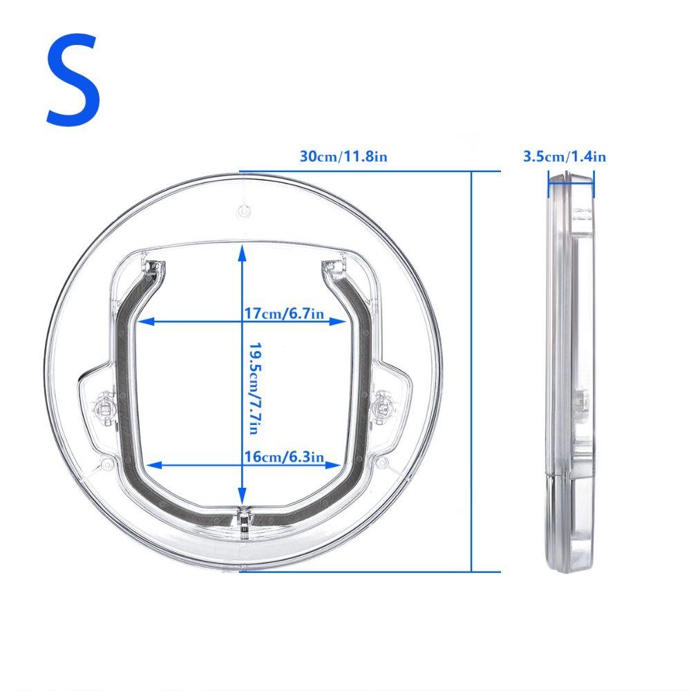 4 Ways Lock Dog Cat Flap Door Round Cat Interior Door Pets Dog Door Window  Sliding Glass Doors