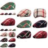 Stylish Unisex Beret Cap Vintage Plaid Pattern In 5 Colors