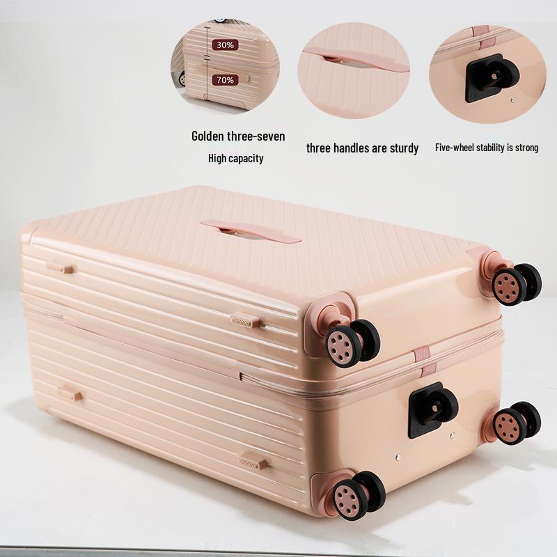 Sturdy 5-Wheel Lightweight Suitcase with Large Capacity & Combination Lock