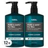 Kundal Pure & Safe Cooling Men's Cleanser Herbal Bergamot Scent 300ml 12 Pcs