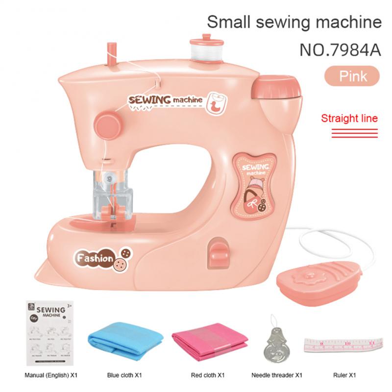 Tragbare Nähmaschine Mini Haushalts-Elektro-Nähmaschine Mit Nähfuß Pedal Heimwerker Reparaturwerkzeuge Spielzeug Für Kinder