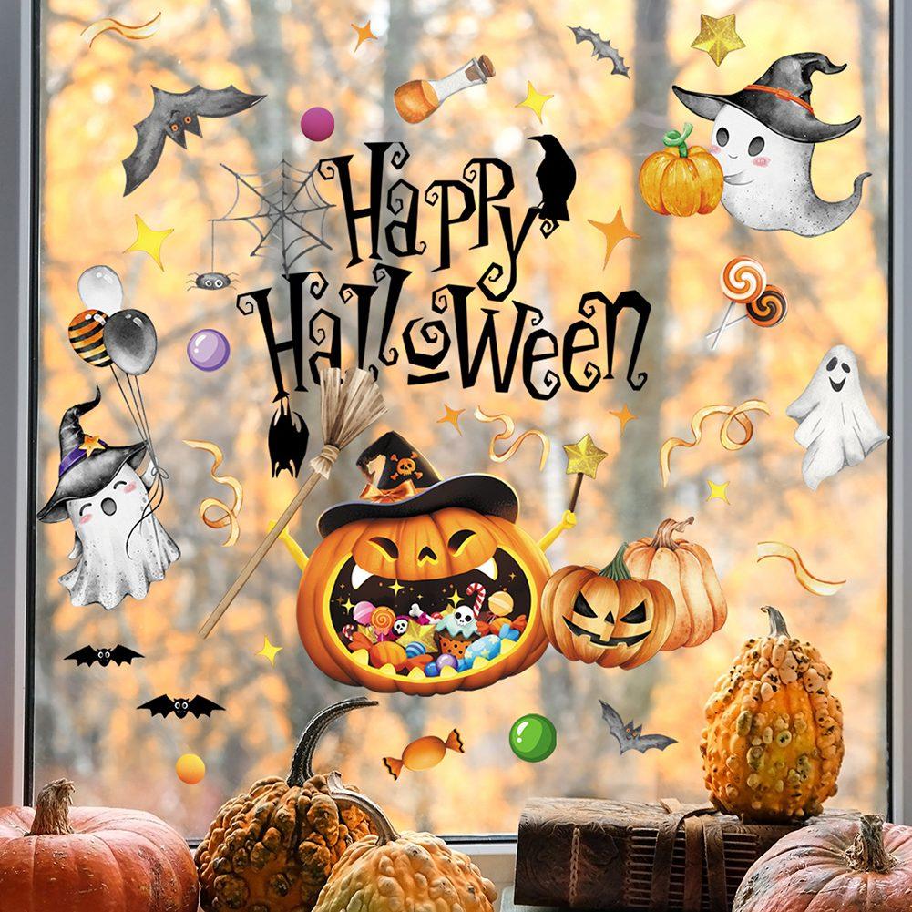 Festive Interior Decorations Halloween Decoration Halloween Decoration Stickers Halloween Glass Decals PVC Material