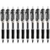 Gel Ball Pen Ballpoint Pen Knock Type 0.5 Black/Red 10 Pcs Quick Dry Notebook Graph Sketch Office...