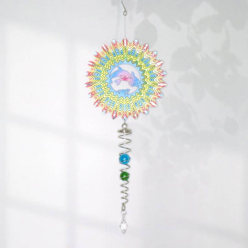 

Подвеска-колокольчик мандала 3D вращающийся колокольчик ветер поворачивается дом сад пасторальный градиент украшение креативные подвесные украшения