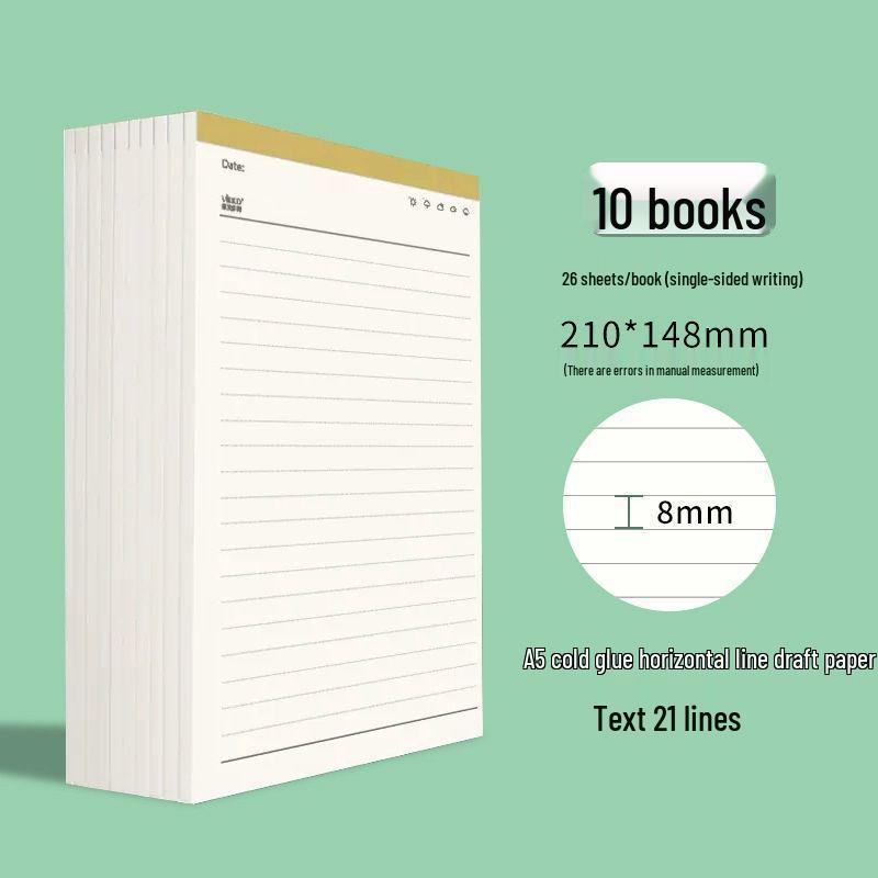 Škrábací papír pro postgraduální zkoušky, vysokoškolské a středoškolské studenty, 2000 listů, A4 náčrtník, prázdný B5 kalkulační papír.